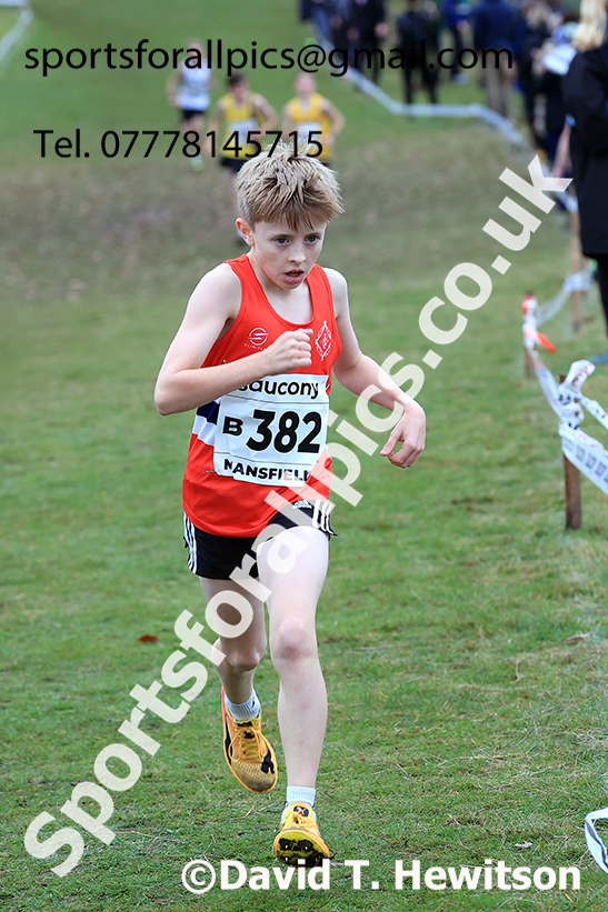 Boys Under-13s 2024 National Cross Country Relays, Berry Hill Park, Mansfield.   Photo: David T. Hewitson/Sports for All Pic